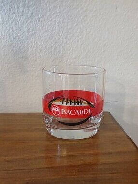 Bacardi Football Lowball Glass